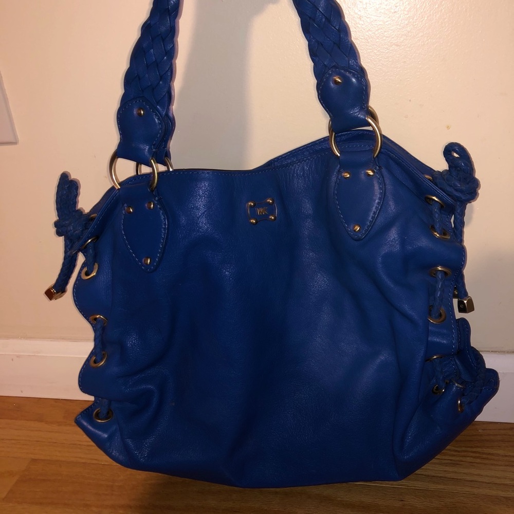 Blue Michael Kors Shoulder Purse
